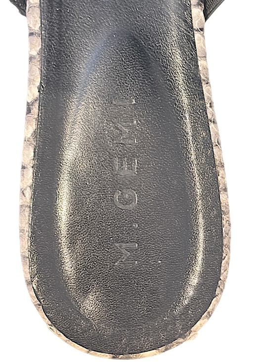 M. Gemi Gray & Black Snakeskin Pointed-toe Flats | Made in Italy | Size 41 / 10 - Picture 9 of 16